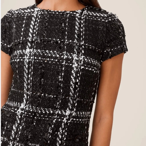 TOCCIN Annie Plaid Tweed Mini Dress NWT - Picture 5 of 14